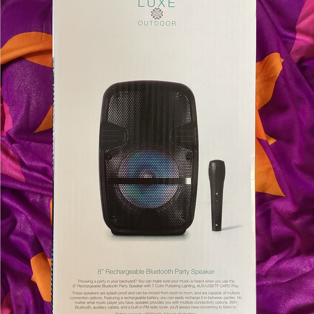 Black Rechargeable Bluetooth Party Speaker